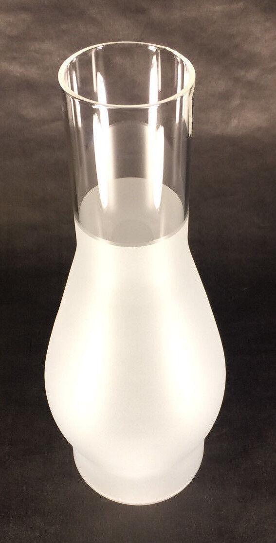4" x 12" Frosted Glass Big Store Oil Lamp Chimney for CD & Rayo Burner #CH981 - Stone Door Lamps