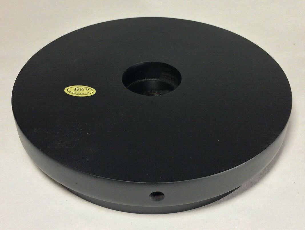 New 6.5" Modern Style Black Wooden Lamp Base w/ Wire Way Hole, Tapered Edge 306B - Stone Door Lamps