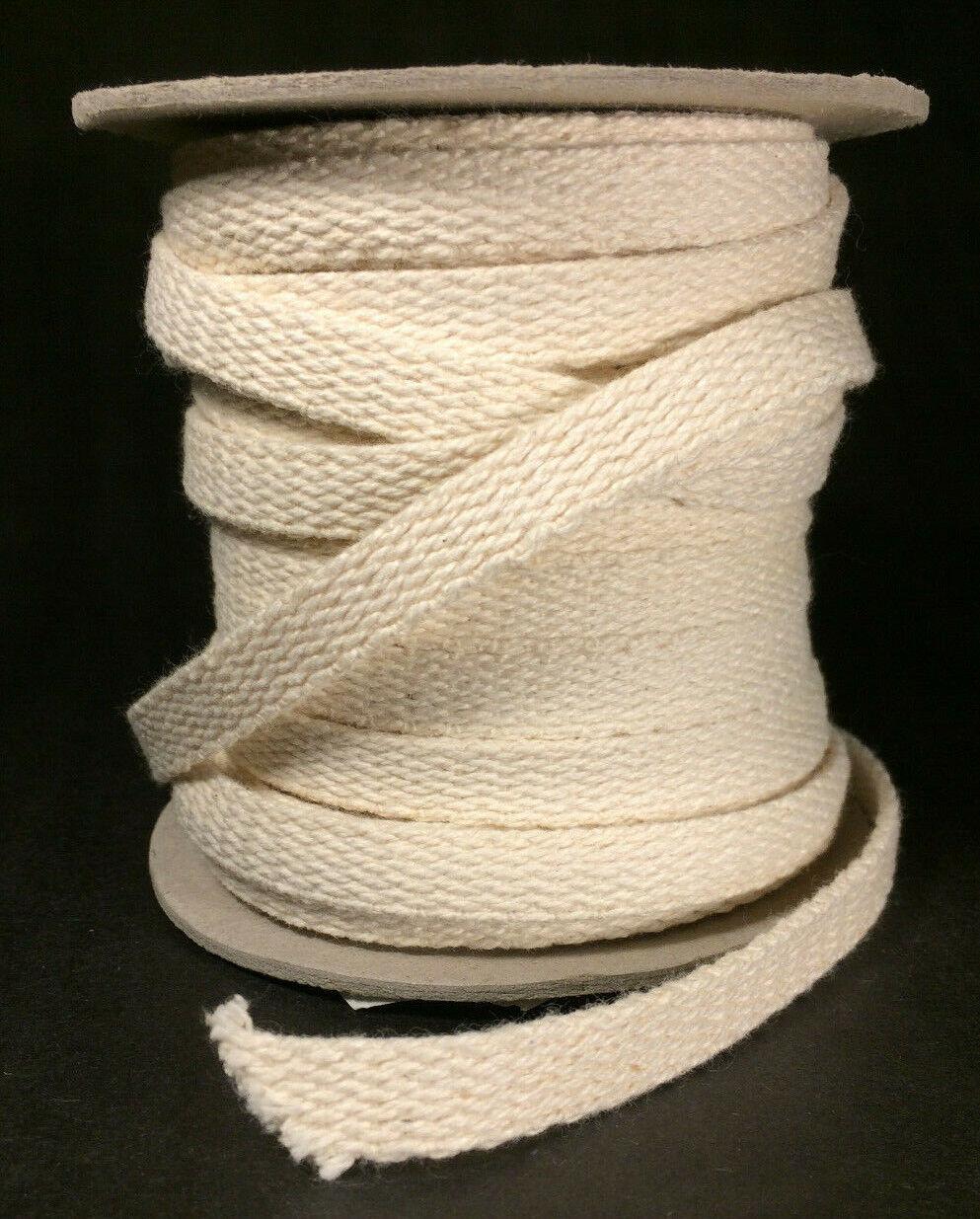New 1/2" Wide, #0 Size Flat Cotton Oil Lamp Wick, Sold by Yard, USA Made #WI911Y - Stone Door Lamps