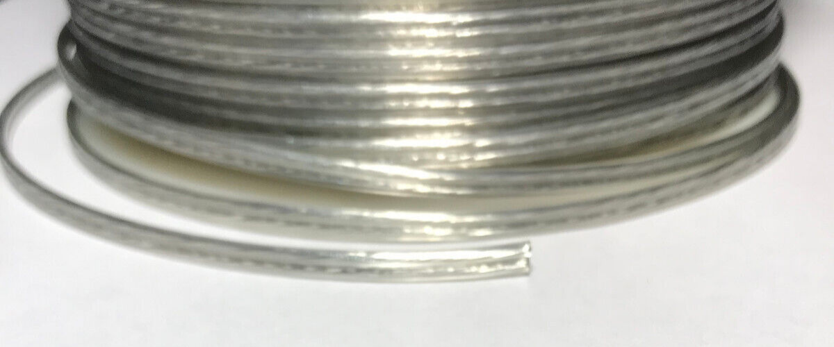 250 ft. 2 Wire Plastic Covered Thin Lamp Cord, Special Purpose 22/2 Clear Silver