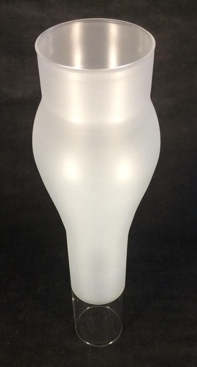 2 5/8" X 11 5/8" Frosted GLASS CHIMNEY for RAYO & C.D. CENTRAL DRAFT LAMP BURNER - Stone Door Lamps