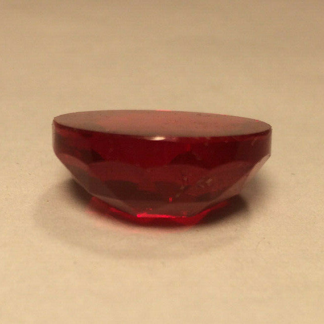 New Ruby Color Faceted Glass Jewel For Inserting Into Brass Banding #GJ123R