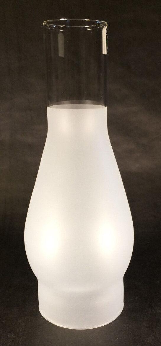 4" x 12" Frosted Glass Big Store Oil Lamp Chimney for CD & Rayo Burner #CH981 - Stone Door Lamps