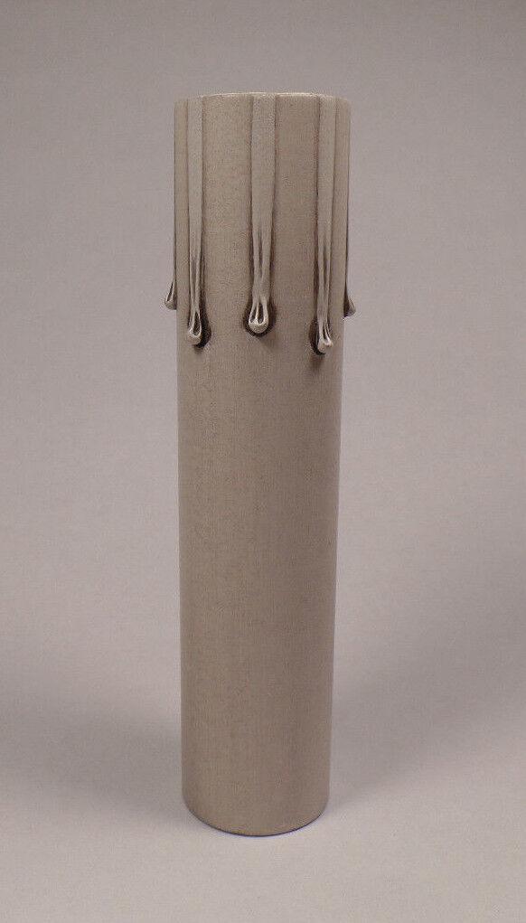 6" Silver Leaf Paper Board Candle Chandelier Lamp Socket Cover Candelabra CC973K - Stone Door Lamps