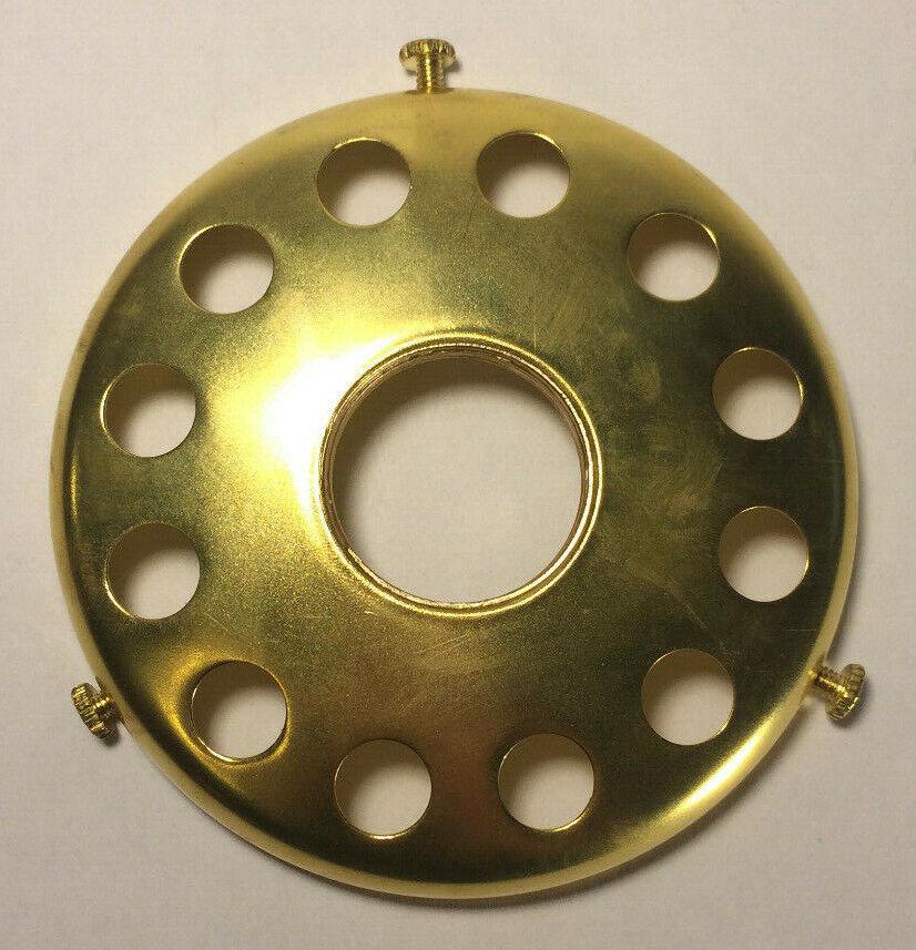 New 4" Fitter Solid Brass Screw On Uno Shade Holder, Unfinished Brass #SH728U - Stone Door Lamps