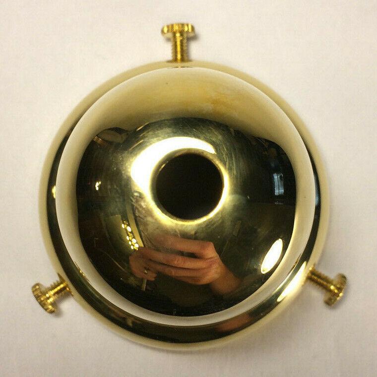 NEW 2 1/4" Fitter Unfinished Brass Bell Fixture Lamp Shade Holder, #SHH78U - Stone Door Lamps