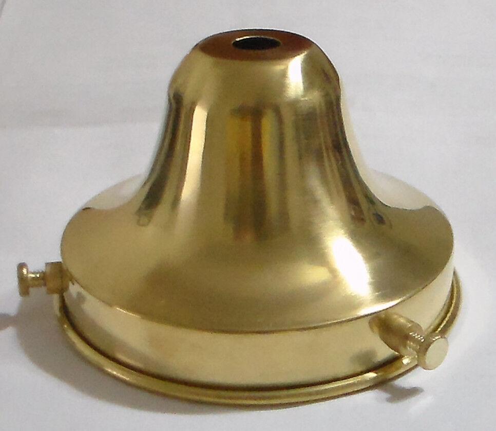 NEW 3 1/4" Fitter Unfinished Brass Fixture OIL Lamp Shade Holder Bell #SHH62U - Stone Door Lamps