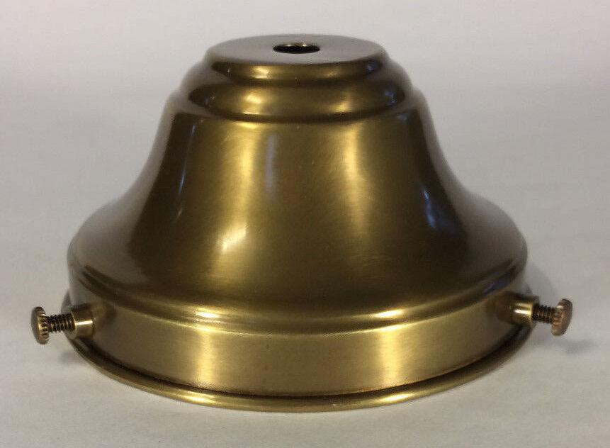 NEW Spun Antique Brass 4" Fitter Fixture Shade Holder With Set Screws #SH764B - Stone Door Lamps