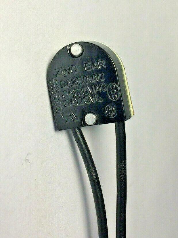 New Tall Brass On/Off Rotary Canopy Switch, 5/8" Shank, 6" Long Wire Leads RS406 - Stone Door Lamps