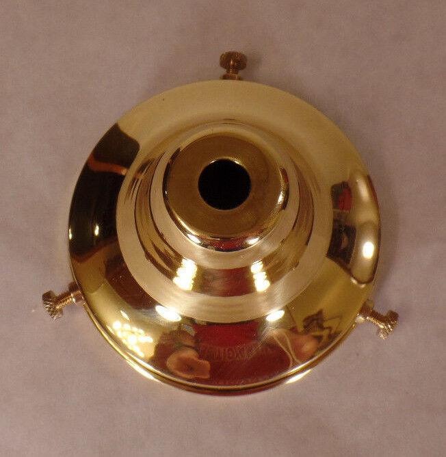 NEW 3 1/4" Fitter Polished & Lacq. Brass Fixture Lamp Shade Holder Bell #SHH62 - Stone Door Lamps