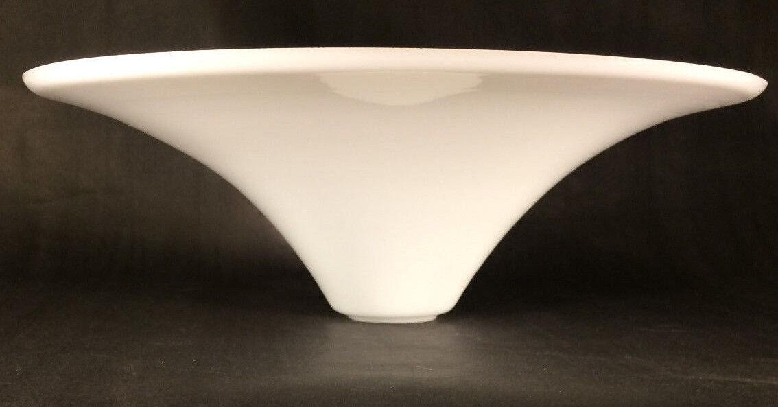 NEW 15" Opal White Glass Stiffel Style Torchiere Lamp Shade Made in USA #TS086 - Stone Door Lamps
