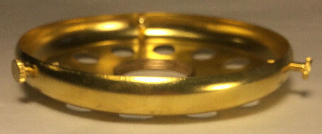 New 4" Fitter Solid Brass Screw On Uno Shade Holder, Unfinished Brass #SH728U - Stone Door Lamps