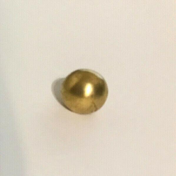 New 7/8" Diameter Brass Ball Finial, Cap, Unfinished Brass, 1/8F Tap #BF184U - Stone Door Lamps