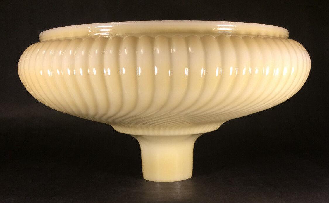 New 14" Antique Style Rib Swirl Nu - Gold Torchiere Lamp Shade Made in USA TS000 - Stone Door Lamps