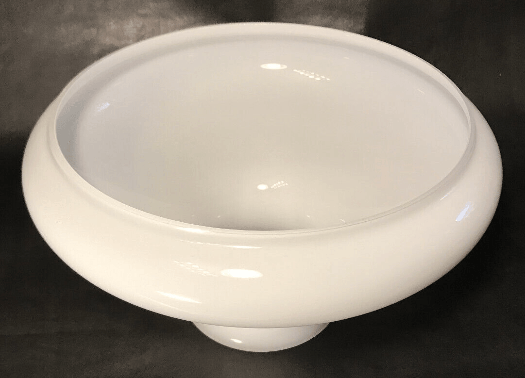 New 10" Fitter Clear Over Opal Cased Glass Tam - O - Shanter Student Lamp Shade - Stone Door Lamps