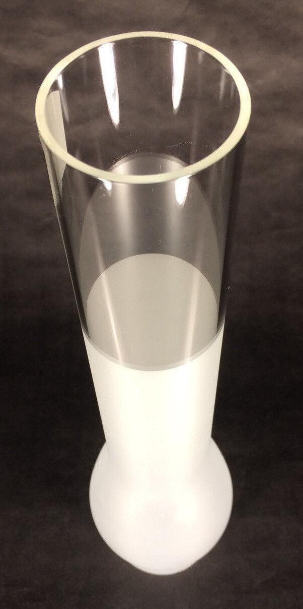 2 5/8" x 14" Frosted Glass KEROSENE OIL Lamp CHIMNEY Globe for Rayo & CD Burner - Stone Door Lamps