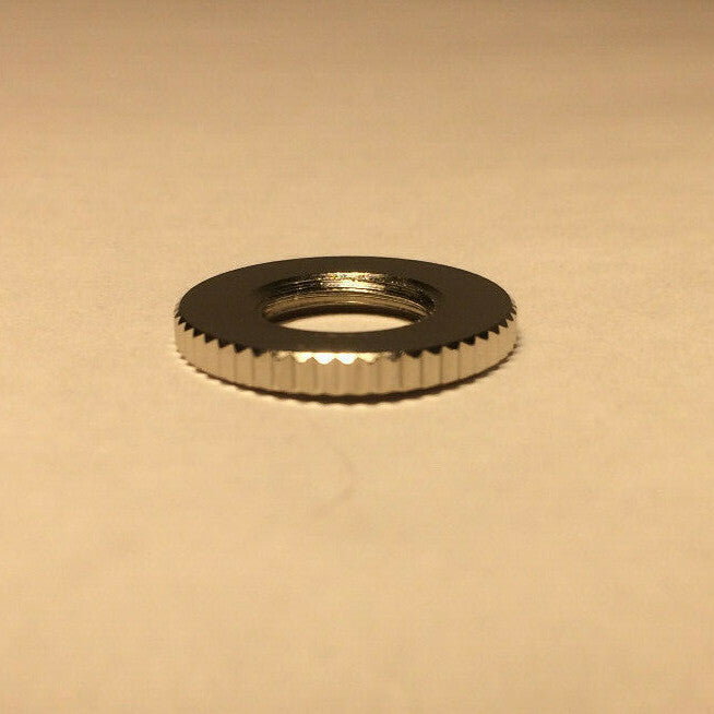 New Nickel Plated Brass Knurled Locknut, 1/8 IP Threads, 3/4" O.D. #LN720N