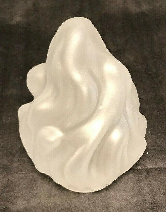 New 4 7/8" Satin Crystal Glass Pendant Lamp Flame Shade, 2 1/4" fitter, #SH823 - Stone Door Lamps