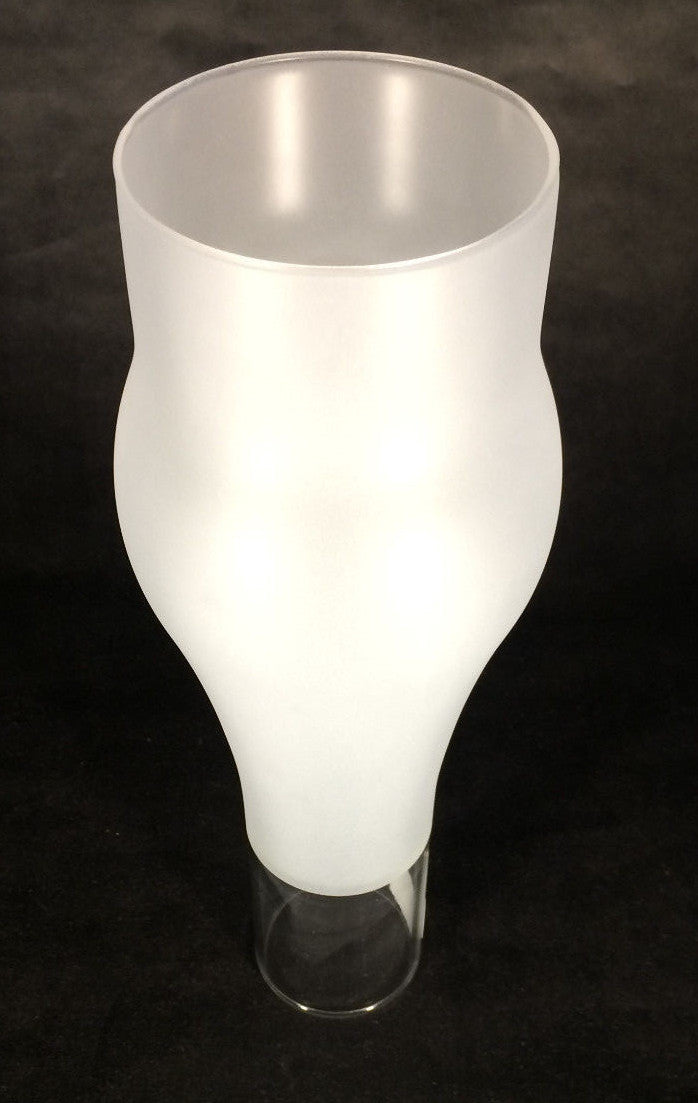New 3 X 10 Slim Kerosene Oil Lamp Globe Chimney Frosted Glass #CH947