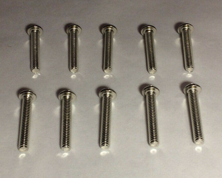 New Lot Of 10 Steel 1" Long Nickel Plated Finish Canopy Screws 8/32 Thread #887N
