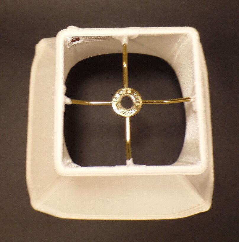 4.5" x 10" x 8.25" Off White Pagoda Style Tissue Shantung Fabric Lamp Shade 843W - Stone Door Lamps