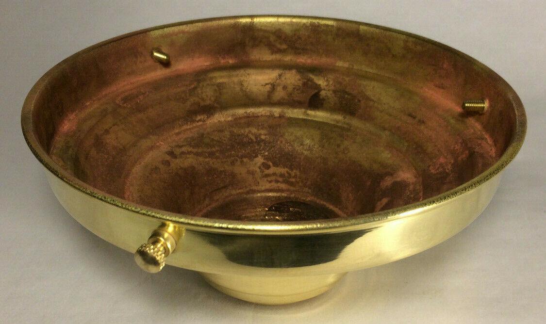 New Unfinished Spun Brass 6" Fitter Fixture Shade Holder With Set Screws #SH766U - Stone Door Lamps
