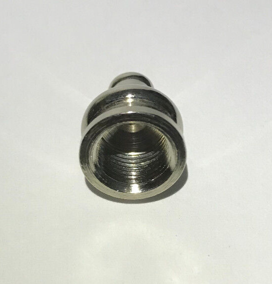 New 1/2" Height Nickel Plated Brass Pyramid Lamp Finial, 1/8F Tap(3/8") #BF966N