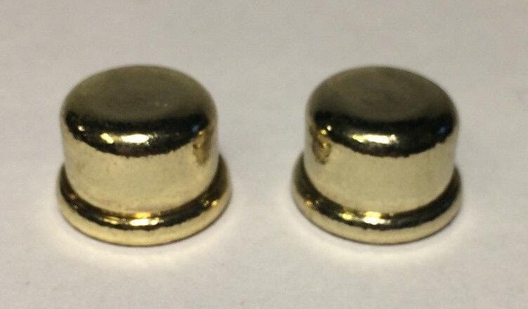 New 9/16" inch Brass Plated & Lacquered Oil Glass Kerosene Lamp Finial Lot of 2 - Stone Door Lamps