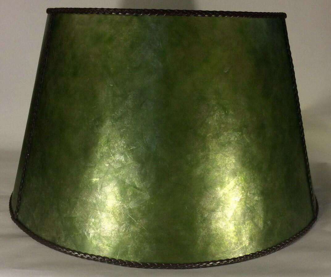 New Craftsmen Green Empire Style Mica Floor Lamp Shade 13"Tx19"Bx"11"H #MS719G - Stone Door Lamps