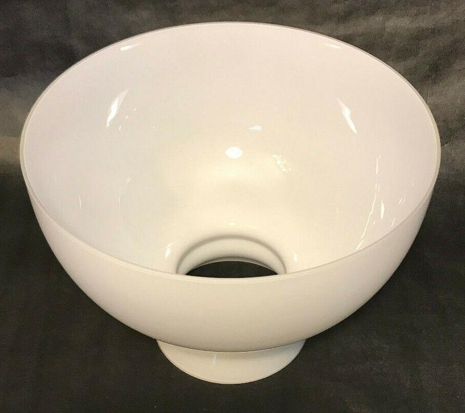New 10" Clear Over Opal Cased Glass White Student Lamp Shade, 7" Height, #SH060C - Stone Door Lamps
