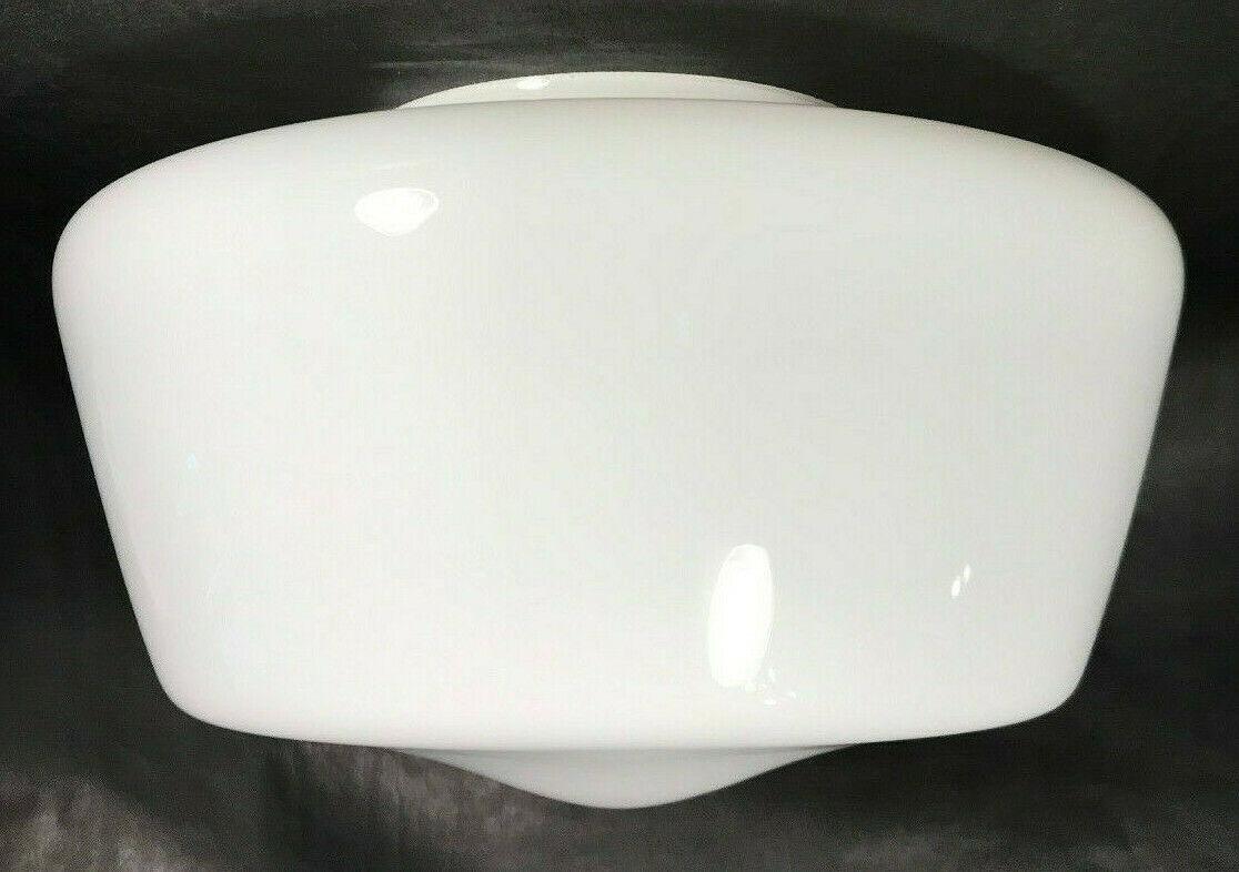 New 6" Lip Fitter Opal Glass Schoolhouse Pendant Shade, 12" Diameter #PS816i - Stone Door Lamps