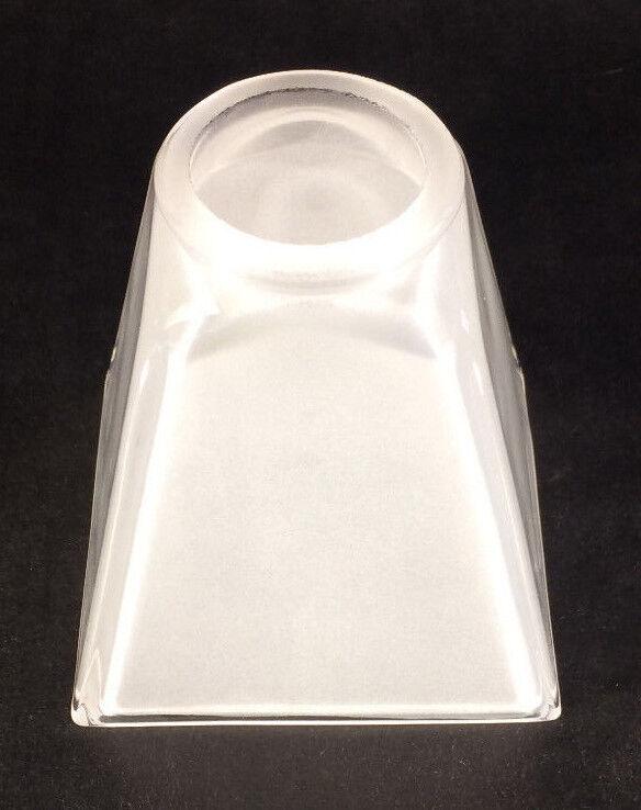 NEW 2 1/4" fitter FROSTED Sandblast GLASS MISSION FLARED FIXTURE LAMP SHADE - Stone Door Lamps