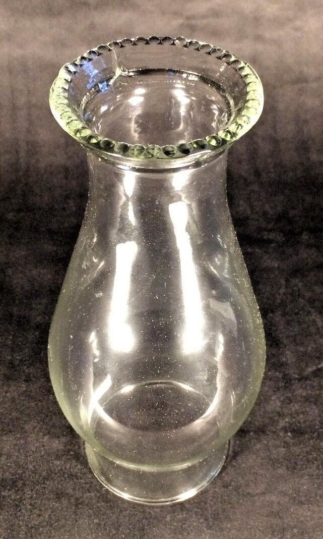 3" x 8 1/4" Clear Beaded Top Glass Oil Kerosene Lamp Chimney for #2 burner CH936 - Stone Door Lamps