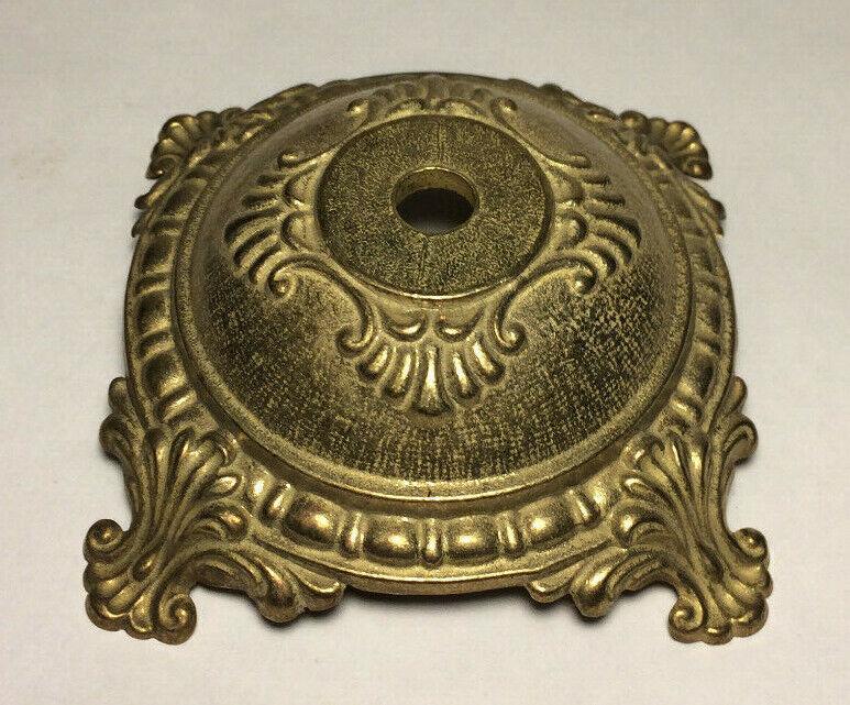 New Small Victorian Style Die Cast Unfinished Brass Lamp Base 4 7/8" Dia. BB009U - Stone Door Lamps