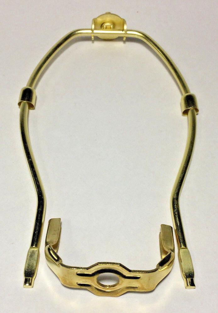 8" Heavy Duty Brass Plated Lamp Harp with Base Shade Holder #HAR42 - Stone Door Lamps