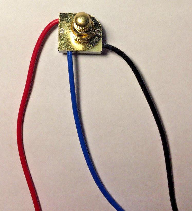 TWO CIRCUIT ROTARY SWITCH with Brass Knob, Electrical Light Lamp Part #SW402I - Stone Door Lamps