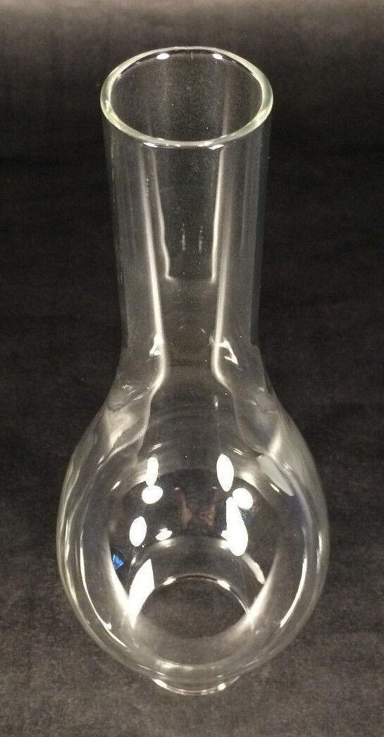 NEW 2" x 9 3/4" CLEAR GLASS OIL LAMP ITALIA BOMBE CHIMNEY #CH925 - Stone Door Lamps