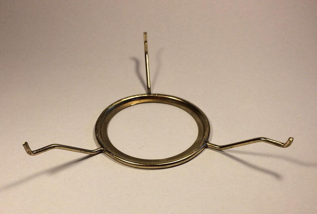 7" Fitter Brass Plated Tripod Shade Holder For Central Draft, Rayo Burners #714 - Stone Door Lamps