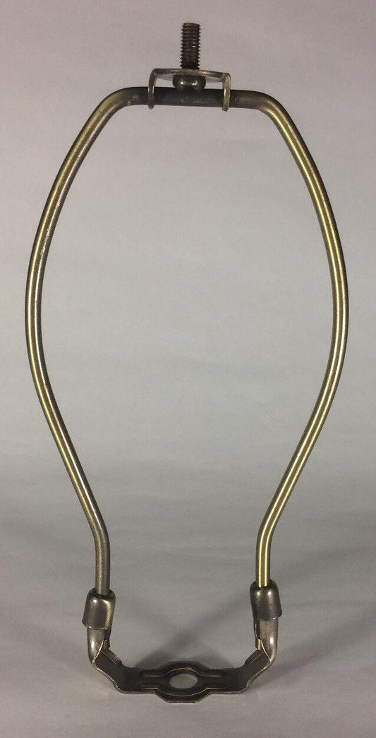 6" Heavy Duty Antique Finish Brass Lamp HARP Shade Holder + Base, Lamp Repair - Stone Door Lamps