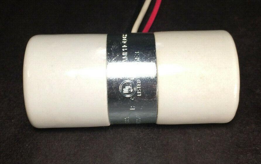 New Twin Medium Base Porcelain Lamp Socket, Single Bushing Strap, 24" Wire Leads - Stone Door Lamps