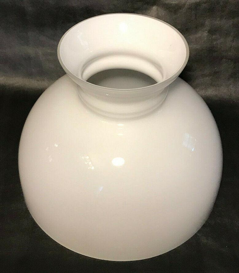 New 10" Clear Over Opal Cased Glass White Student Lamp Shade, 7" Height, #SH060C - Stone Door Lamps