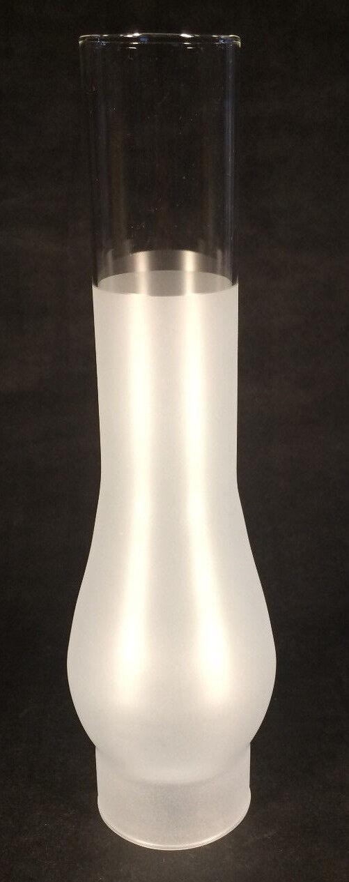2 5/8" X 11 5/8" Frosted GLASS CHIMNEY for RAYO & C.D. CENTRAL DRAFT LAMP BURNER - Stone Door Lamps