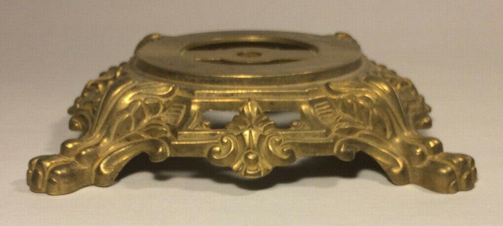 New Die Cast Unfinished Brass Victorian Style Lamp Base, 8" Diameter, #BB003U - Stone Door Lamps