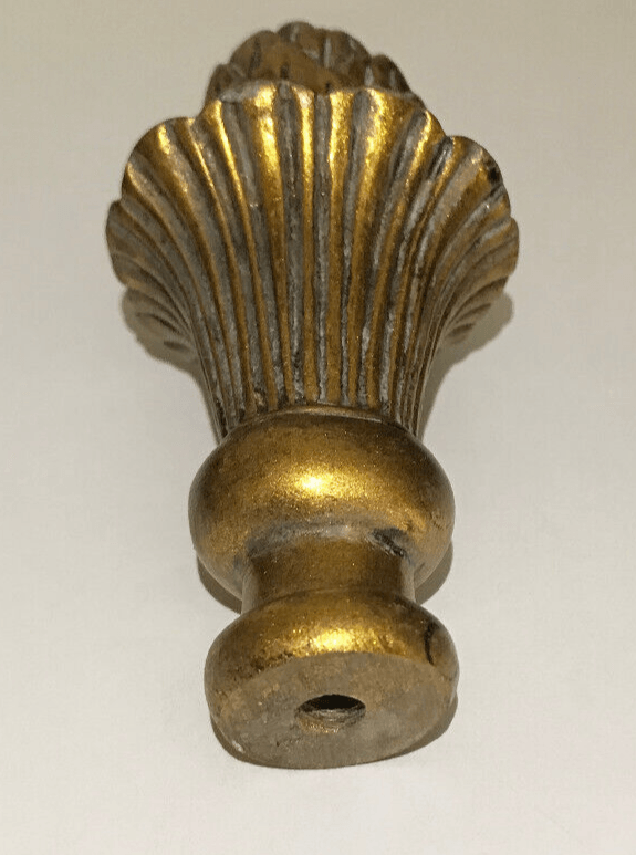 New 4 1/4" Large Pineapple Lamp Finial, Copper Finish, 1/4 - 27F Tap, #PF032B - Stone Door Lamps