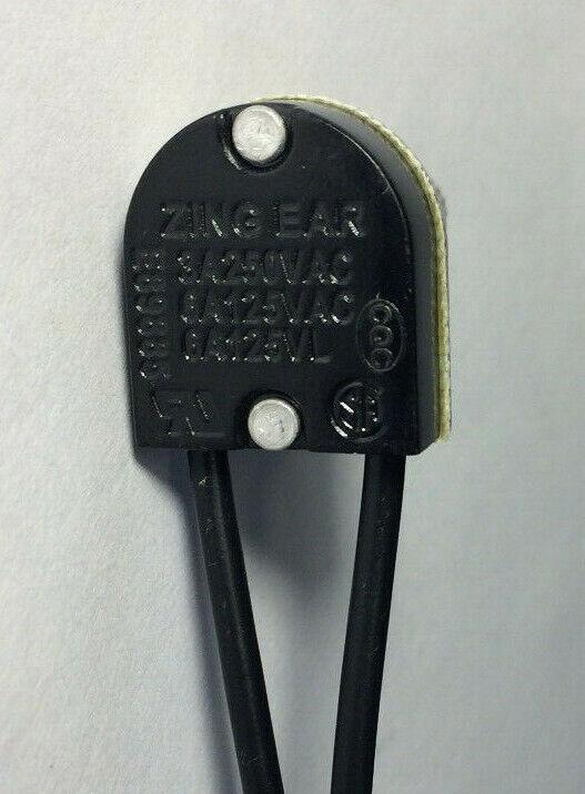 New Tall Nickel Rotary Canopy Switch, 5/8" Shank, 6" Long Wire Leads RS406N - Stone Door Lamps