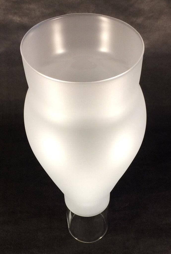 4" x 12" Frosted Glass Big Store Oil Lamp Chimney for CD & Rayo Burner #CH981 - Stone Door Lamps