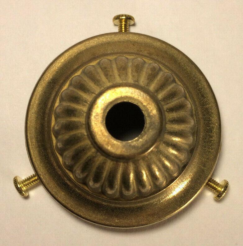 New 2 1/4" Fitter Unfinished Cast Brass Shade Holder, 1/8F, 1 7/8" Tall #SH765U - Stone Door Lamps