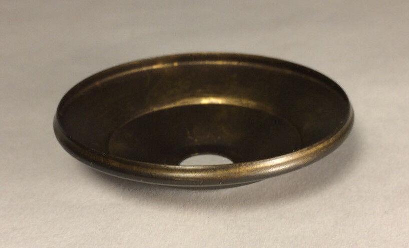 New 1 3/8" Solid Spun Brass Vase Lamp Cap, Vase Plate, Antique Brass Finish 600A - Stone Door Lamps