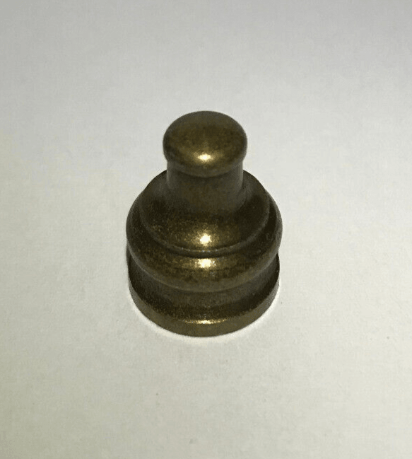 New 11/16" Height Antique Brass Pyramid Lamp Finial, 1/8F Tap(3/8") #BF966A - Stone Door Lamps