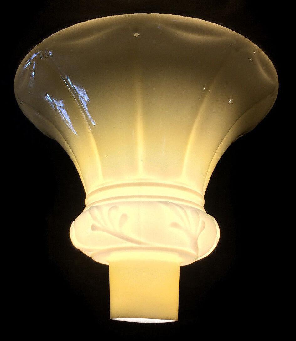 NEW 12 1/2" Embossed Trumpet Shaped Nu - Gold Torchiere Floor Lamp Shade USA TS020 - Stone Door Lamps